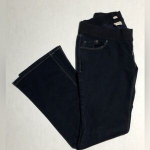 Old Navy Womens Size 8 Maternity Long Stretch Low Rise Dark Wash Blue Jeans